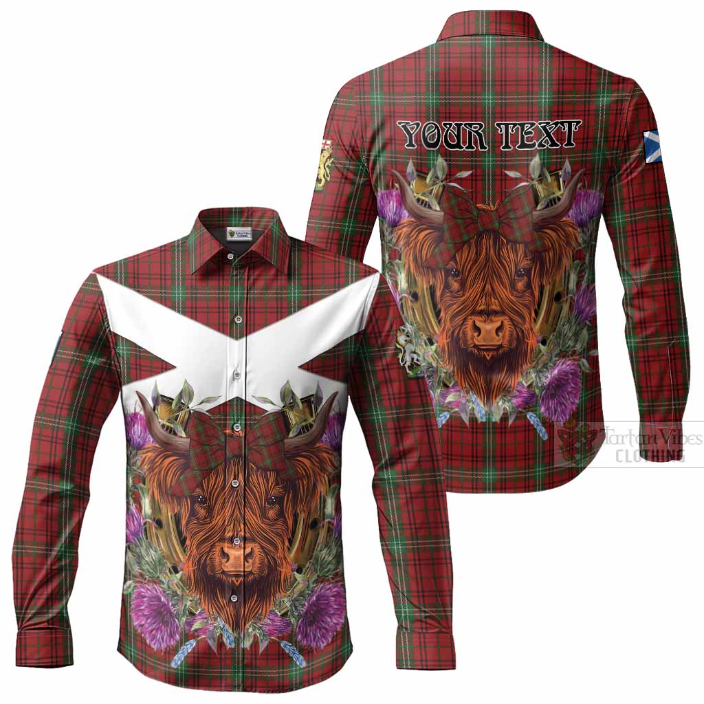 Morrison Tartan Long Sleeve Button Shirts Scottish Thistle Heilan Coo