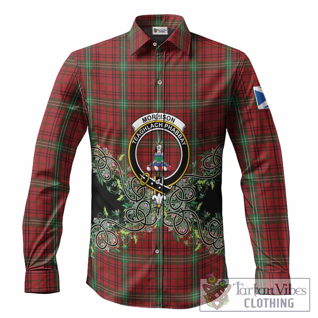 Morrison Tartan Long Sleeve Button Shirts Thistle Scottish Spirit