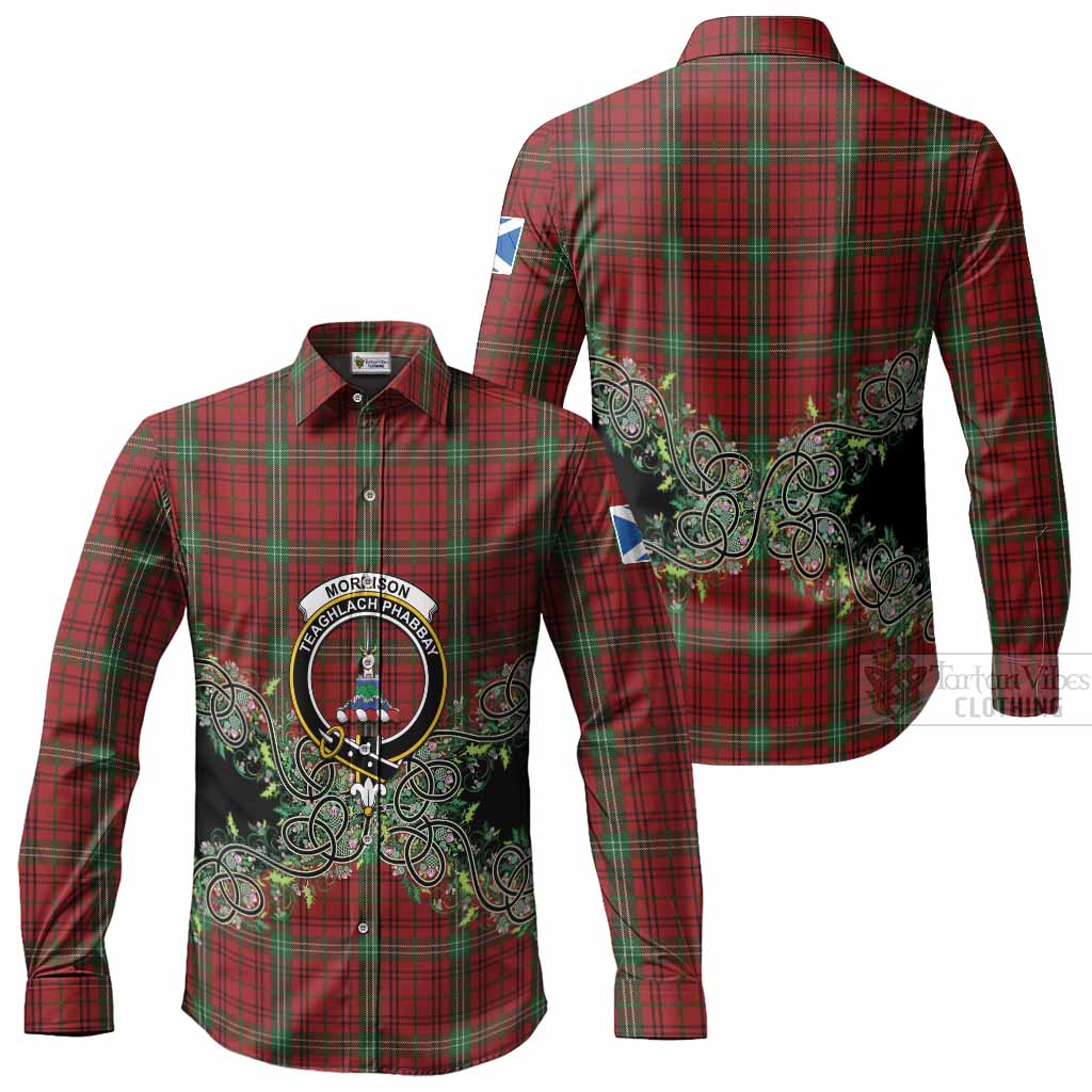 Morrison Tartan Long Sleeve Button Shirts Thistle Scottish Spirit