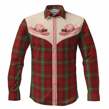 Morrison Tartan Long Sleeve Button Shirts Wee Coo Cowgirl Cute Style Men's Shirt S - Tartan Vibes Clothing