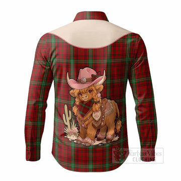 Morrison Tartan Long Sleeve Button Shirts Wee Coo Cowgirl Cute Style - Tartan Vibes Clothing