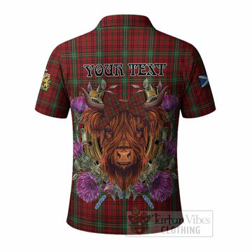 Morrison Tartan Polo Shirt Scottish Thistle Heilan Coo