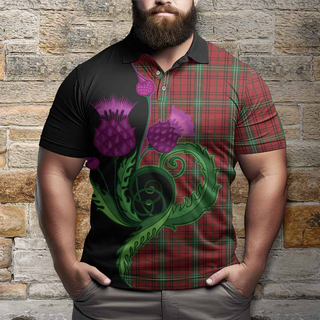 Morrison Tartan Polo Shirt Traditional Scottish Thistle