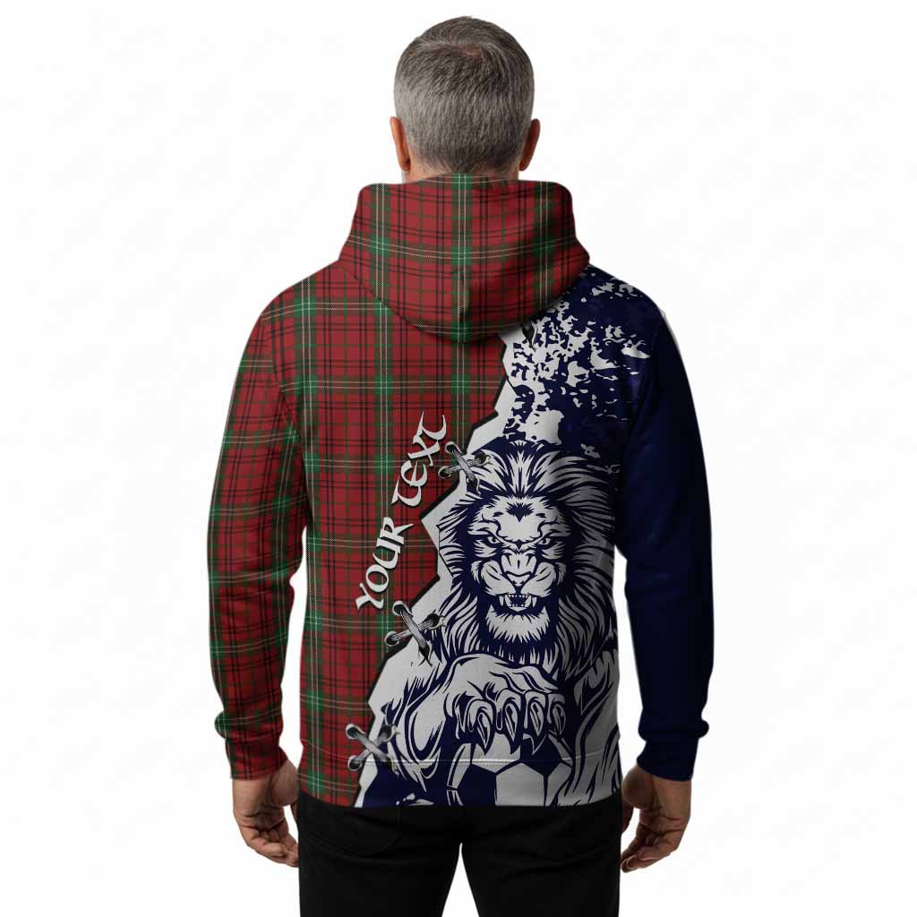 Morrison Tartan Scottish Hoodie Angry Lion With Soccer Ball Style