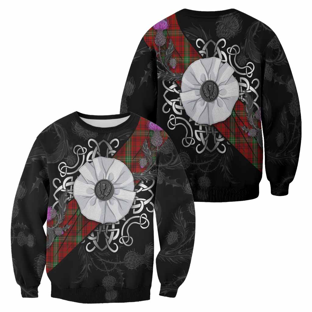 Morrison Tartan Sweatshirt Jacobite White Rose - Tartan Vibes Clothing