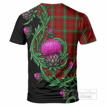 Morrison Tartan T-Shirt Resilient Scottish Thistle