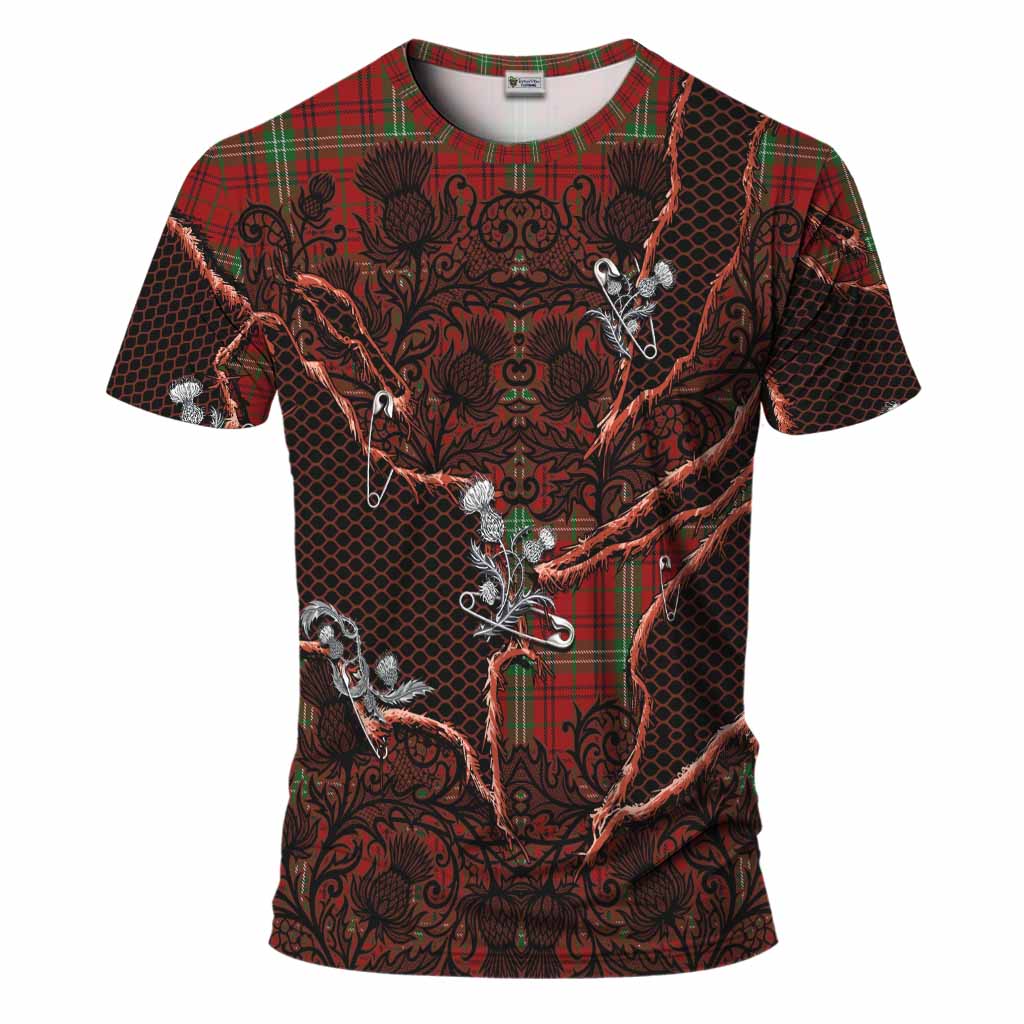 Morrison Tartan Thistle Dark Gothic T-Shirt Kid's Shirt - Tartan Vibes Clothing