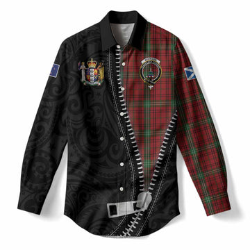 Morrison Tartan Women Casual Shirt New Zealand Pattern Unique Zipper Stylized