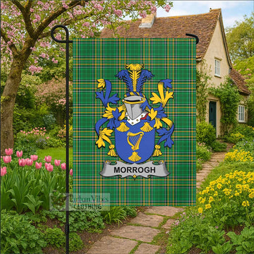 Morrogh Irish Clan Tartan Garden Flag with Coat of Arms