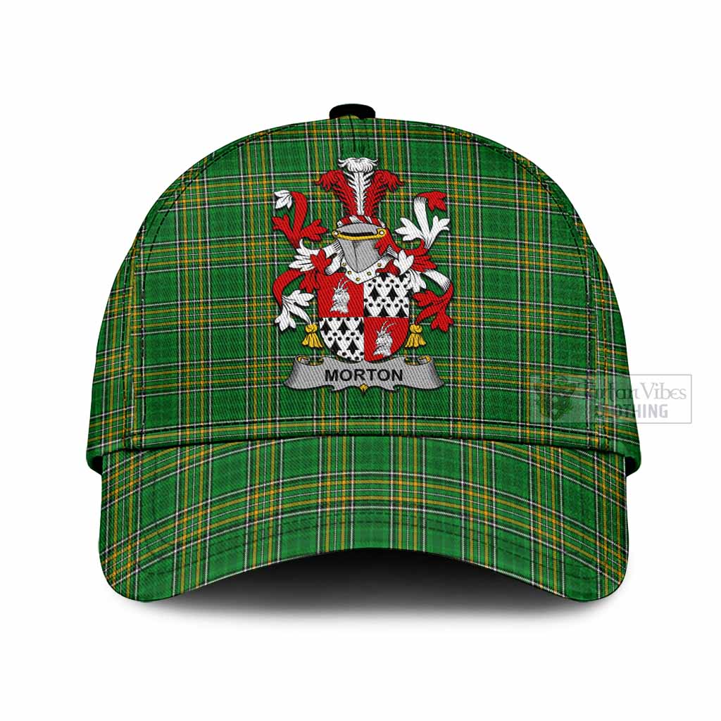 Morton Irish Clan Tartan Classic Baseball Cap with Coat of Arms - Tartan Vibes Clothing