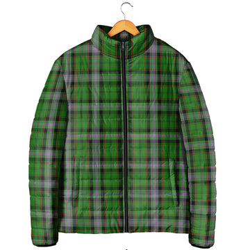 Moss Tartan Padded Jacket Men's Padded Jacket - Tartan Vibes Clothing