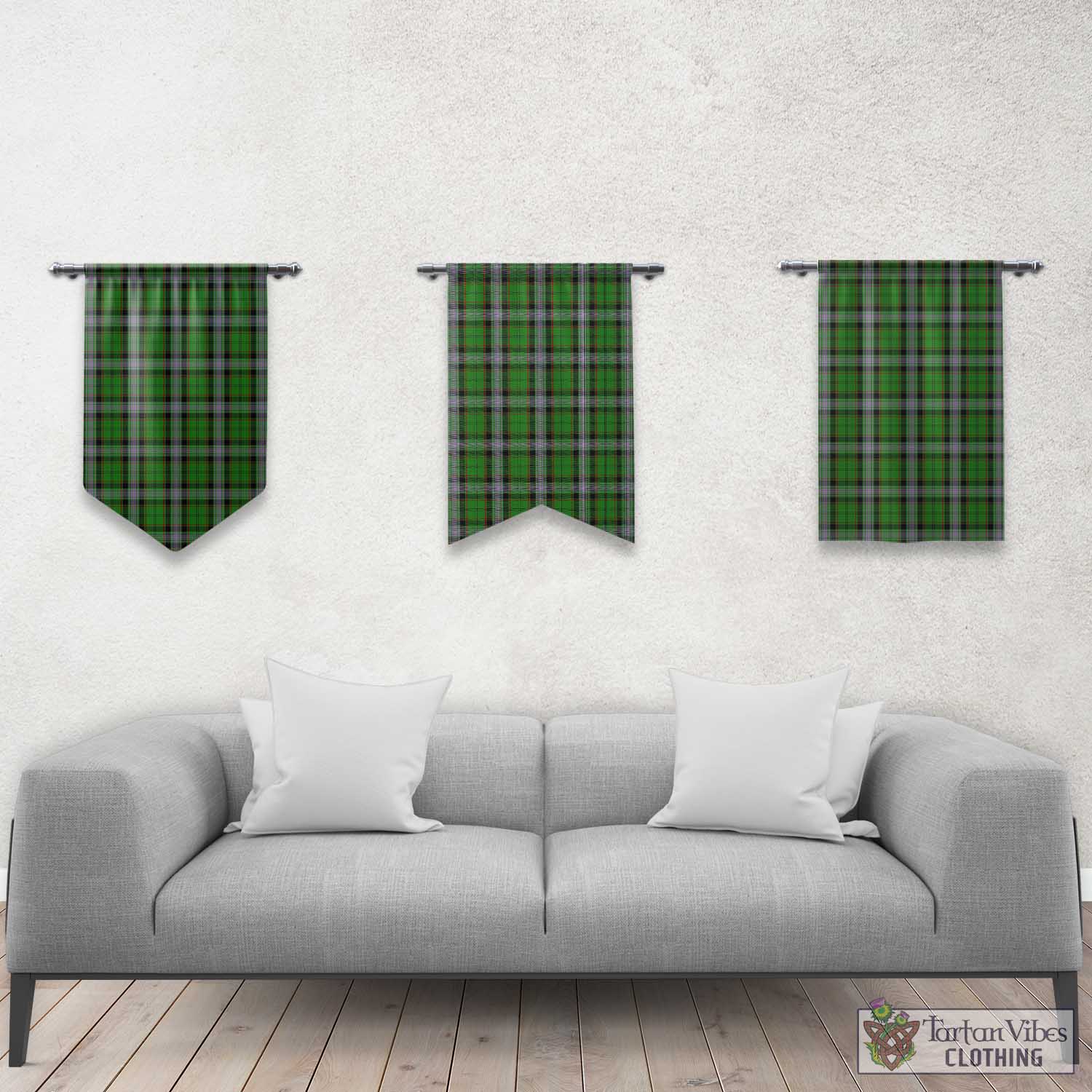 Moss Tartan Gonfalon, Tartan Banner Rectangle - Tartan Vibes Clothing