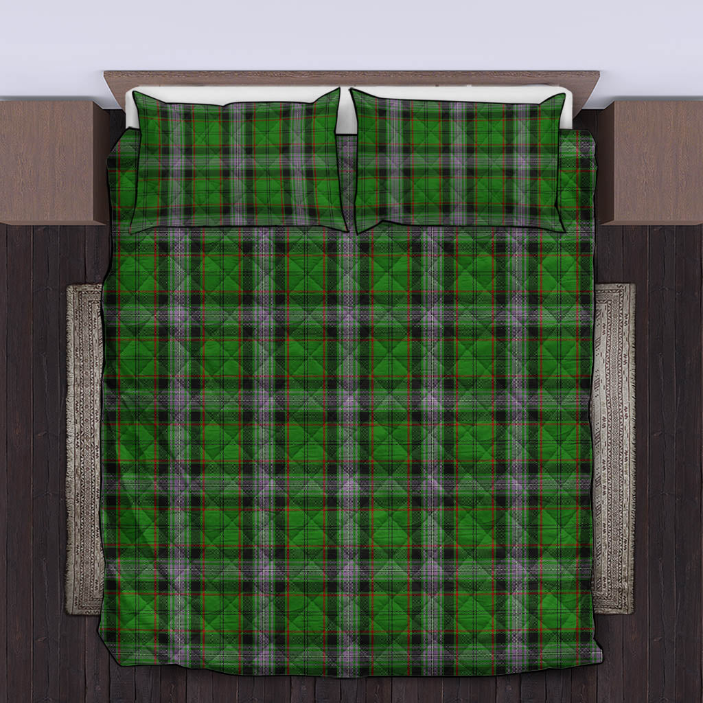 Moss Tartan Quilt Bed Set King - Tartan Vibes Clothing