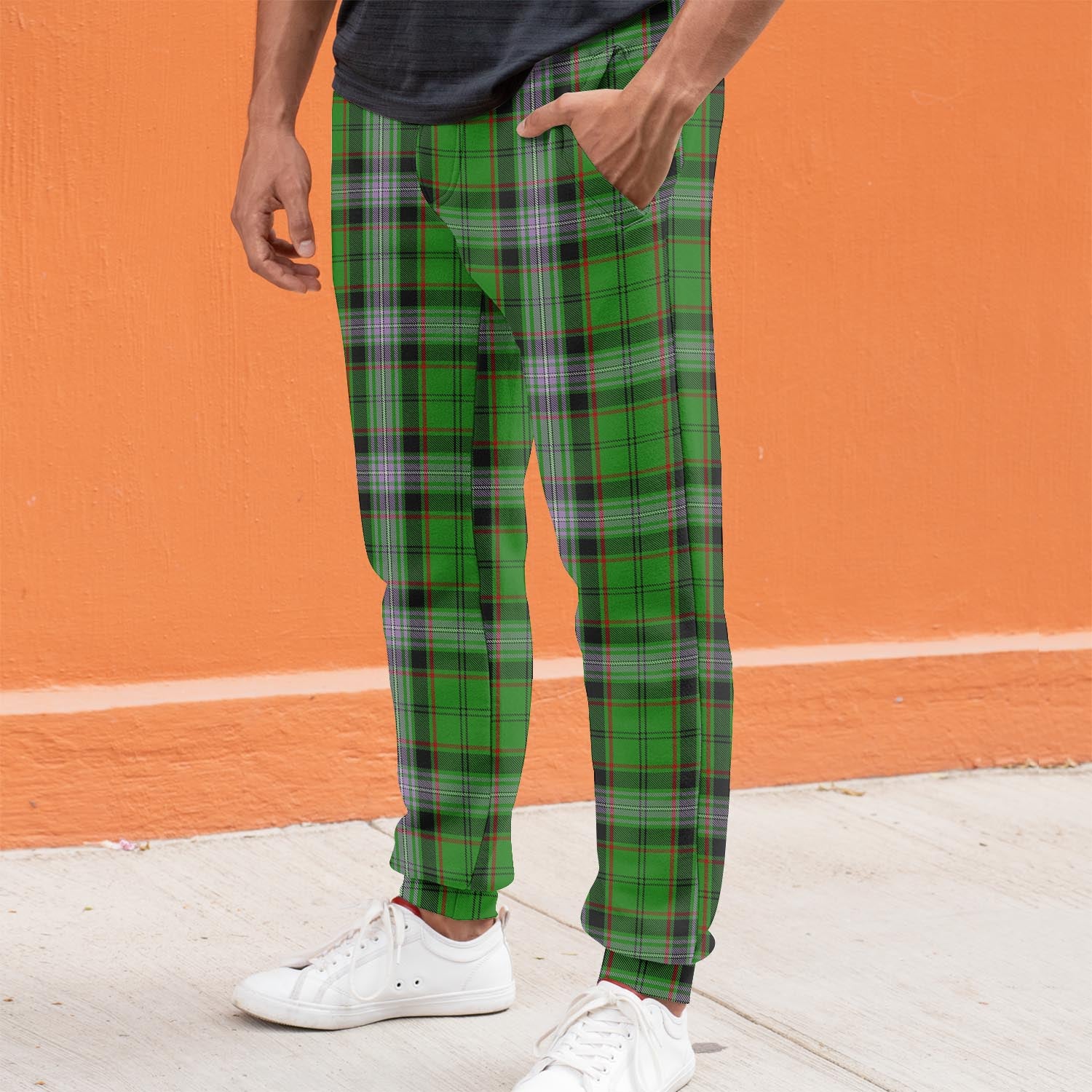 Moss Tartan Joggers Pants S - Tartan Vibes Clothing