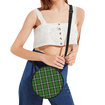 Moss Tartan Round Satchel Bags One Size 9*9*2.7 inch - Tartan Vibes Clothing