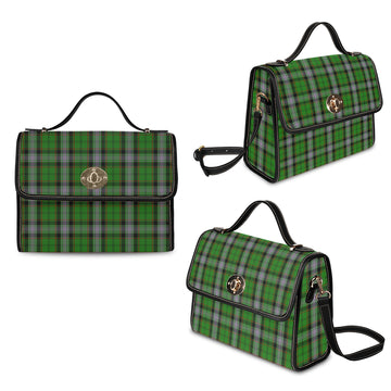 moss-tartan-leather-strap-waterproof-canvas-bag