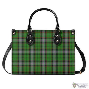 Moss Tartan Luxury Leather Handbags L - Tartan Vibes Clothing