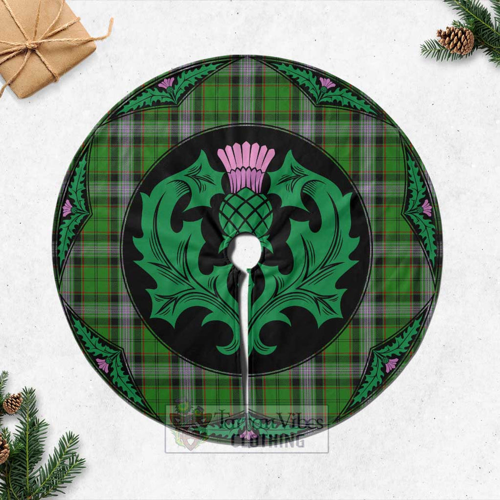Moss Tartan Christmas Tree Skirt Scottish Thistle Style Casual Tree Skirts - Tartan Vibes Clothing