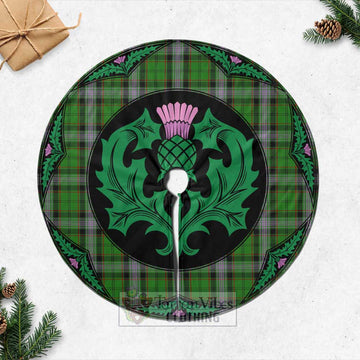 Moss Tartan Christmas Tree Skirt Scottish Thistle Style Casual Tree Skirts - Tartan Vibes Clothing