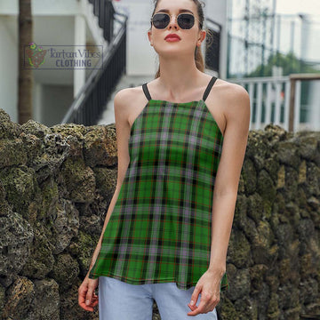Moss Tartan Loose Halter Neck Camisole Women - Tartan Vibes Clothing