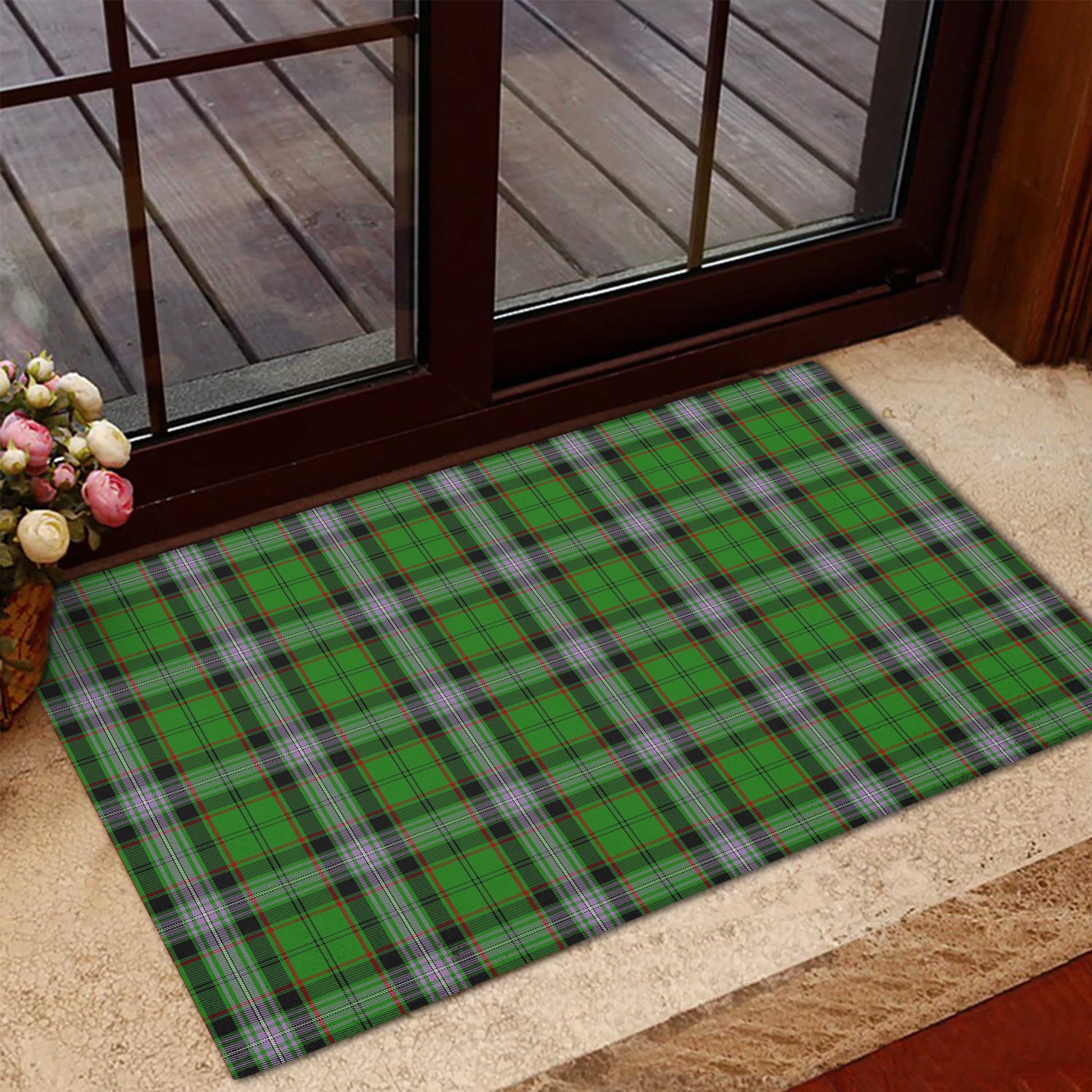 Moss Tartan Rubber Doormat L 60*90cm - Tartan Vibes Clothing