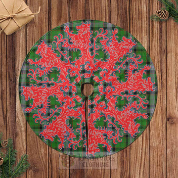 Tartan Vibes Clothing Moss Tartan Christmas Tree Skirt Lion Rampant Style