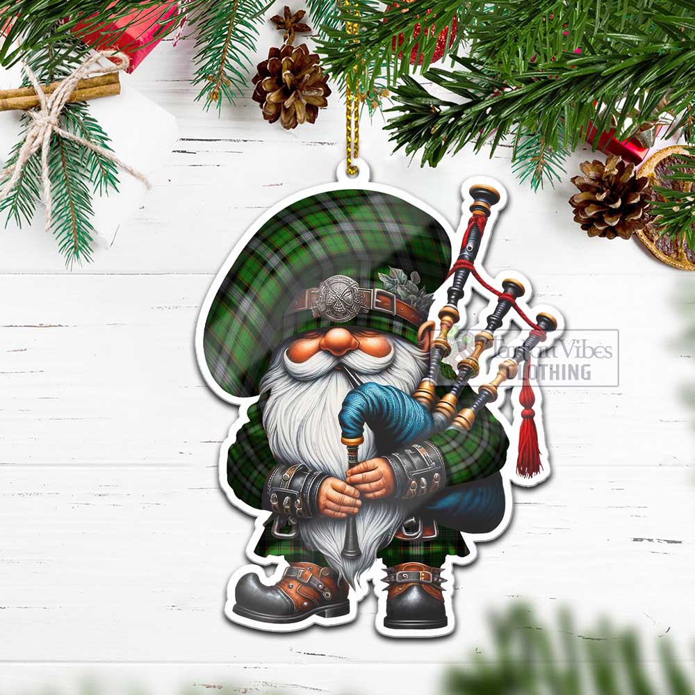 Moss Tartan Bagpiper Gnome Christmas Ornament - Tartan Vibes Clothing