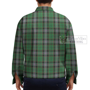Moss Tartan Unisex Lapel Cotton Jacket - Tartan Vibes Clothing