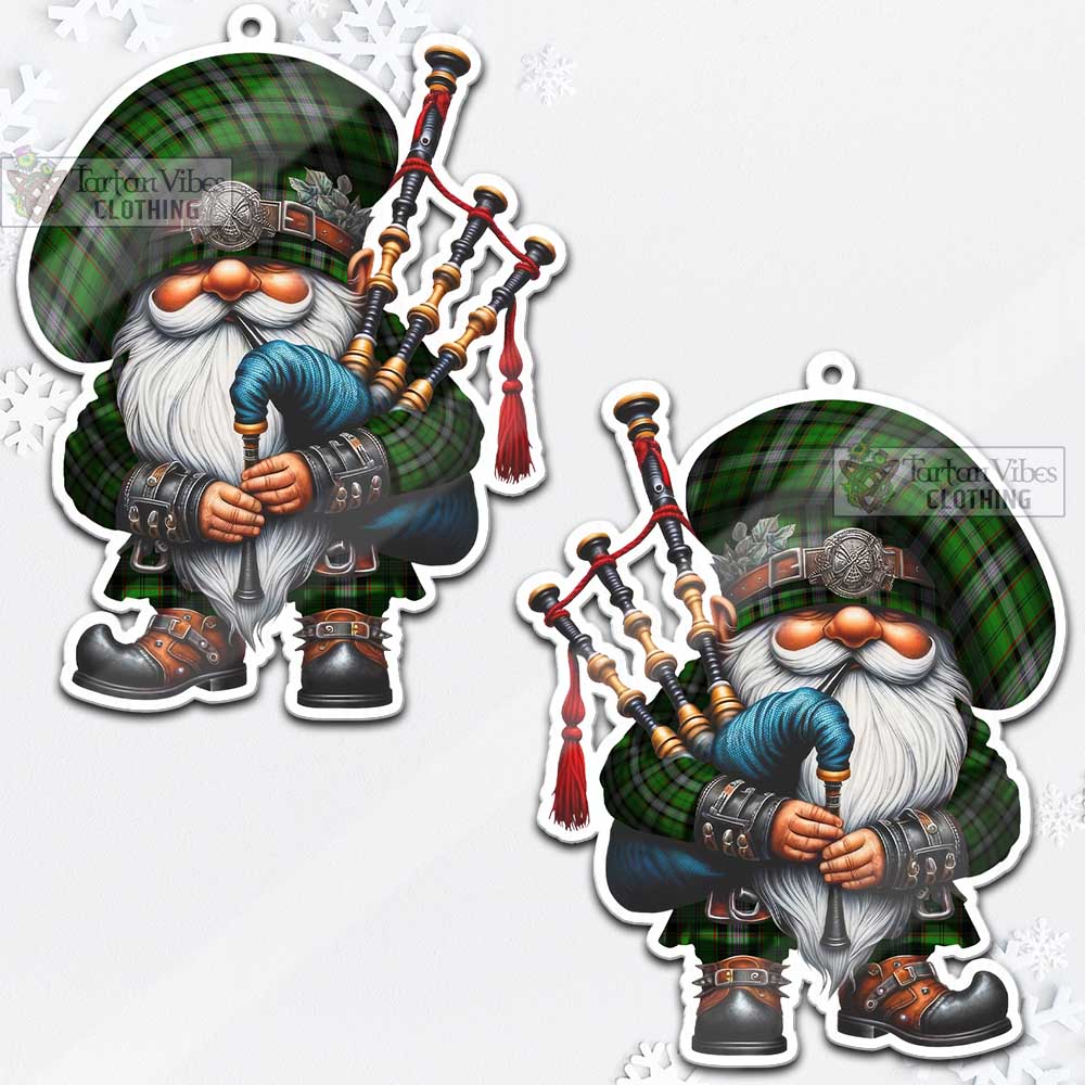 Moss Tartan Bagpiper Gnome Christmas Ornament - Tartan Vibes Clothing