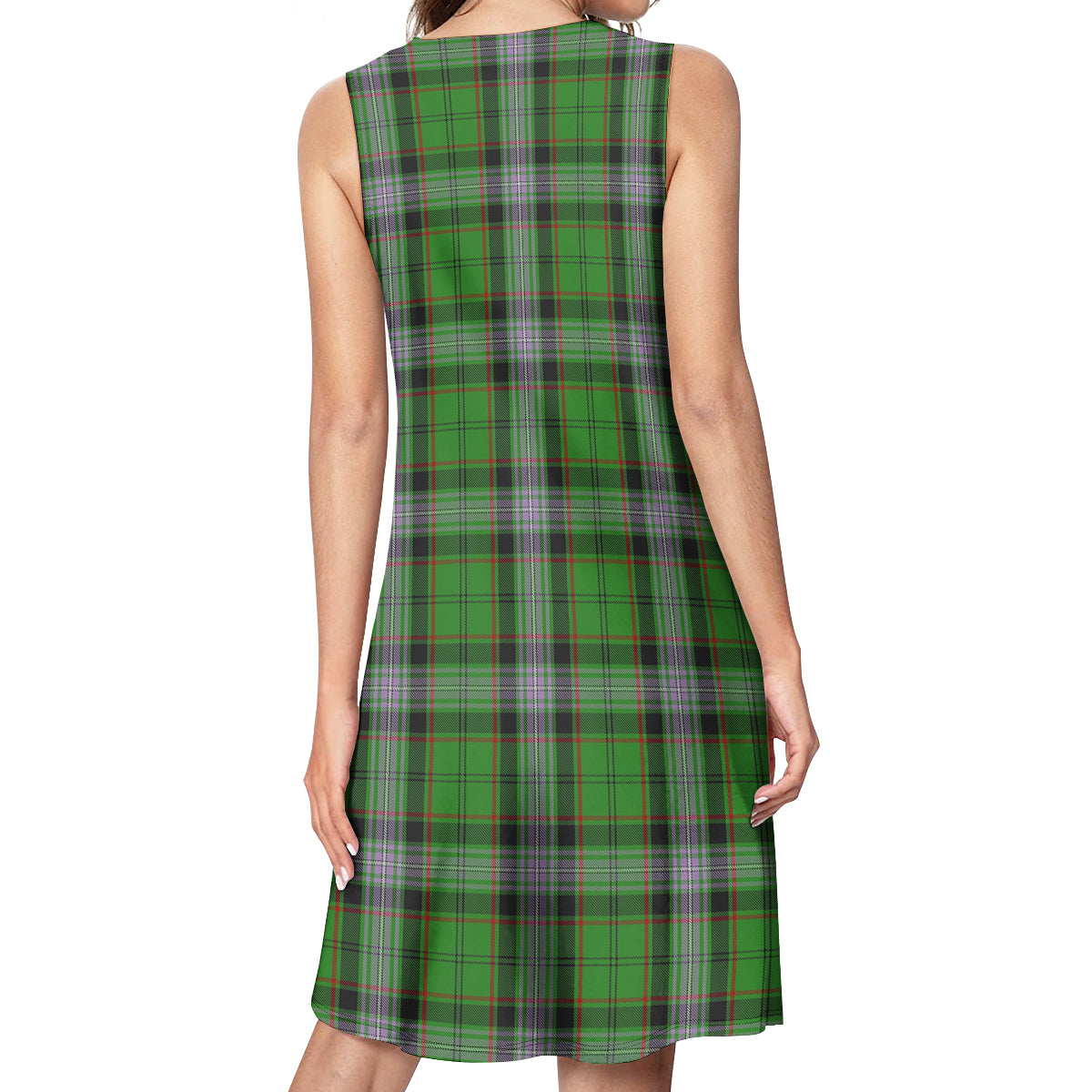 Moss Tartan Womens Casual Dresses - Tartan Vibes Clothing