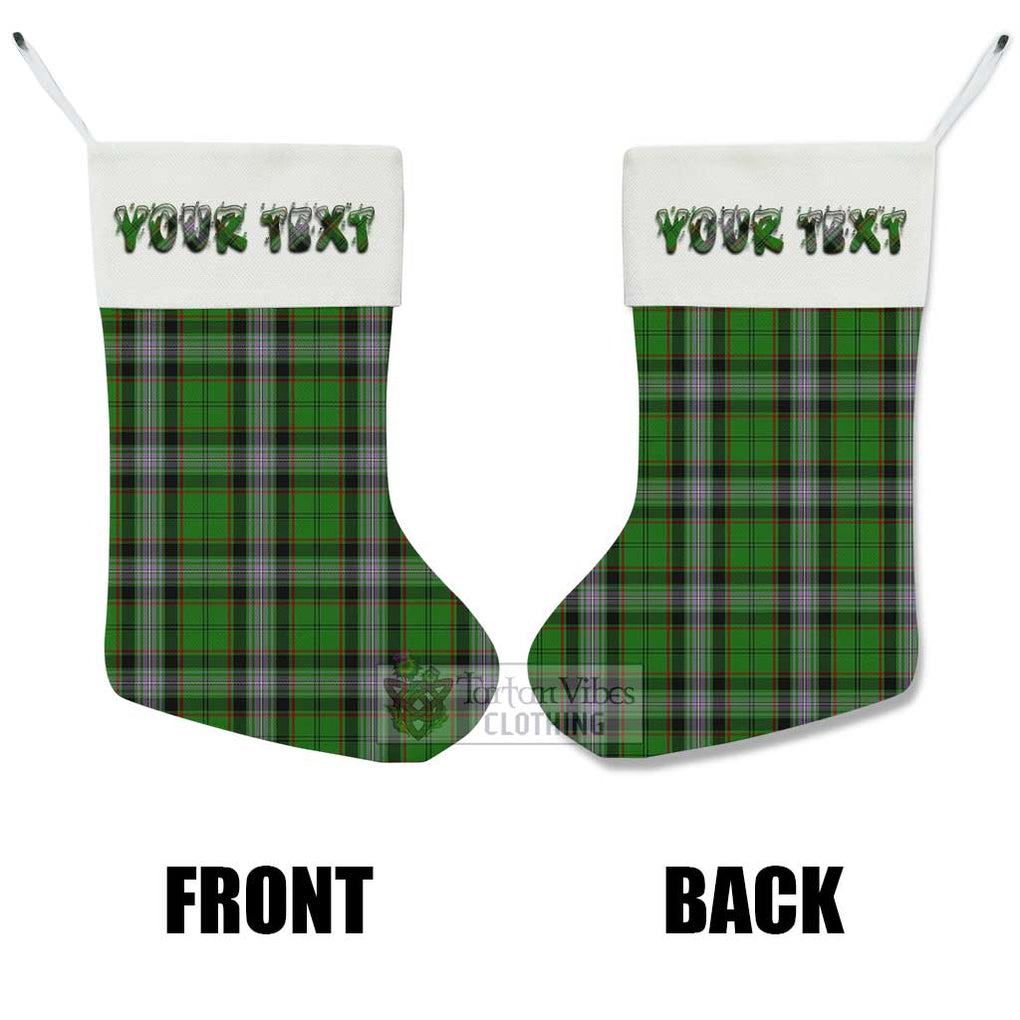 Moss Tartan Christmas Stocking with Personalized Text - Tartan Vibes Clothing