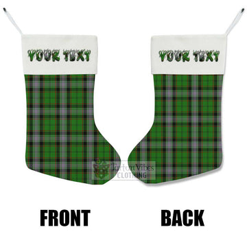 Moss Tartan Christmas Stocking with Personalized Text - Tartan Vibes Clothing