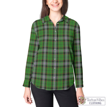 Moss Tartan Women's Casual Shirt - Tartan Vibes Clothing