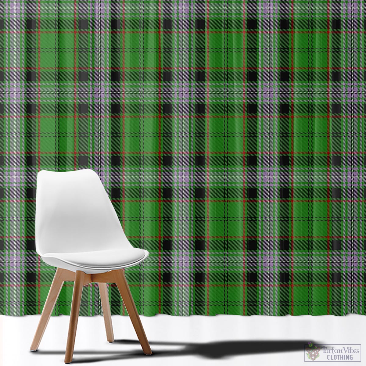 Moss Tartan Window Curtain