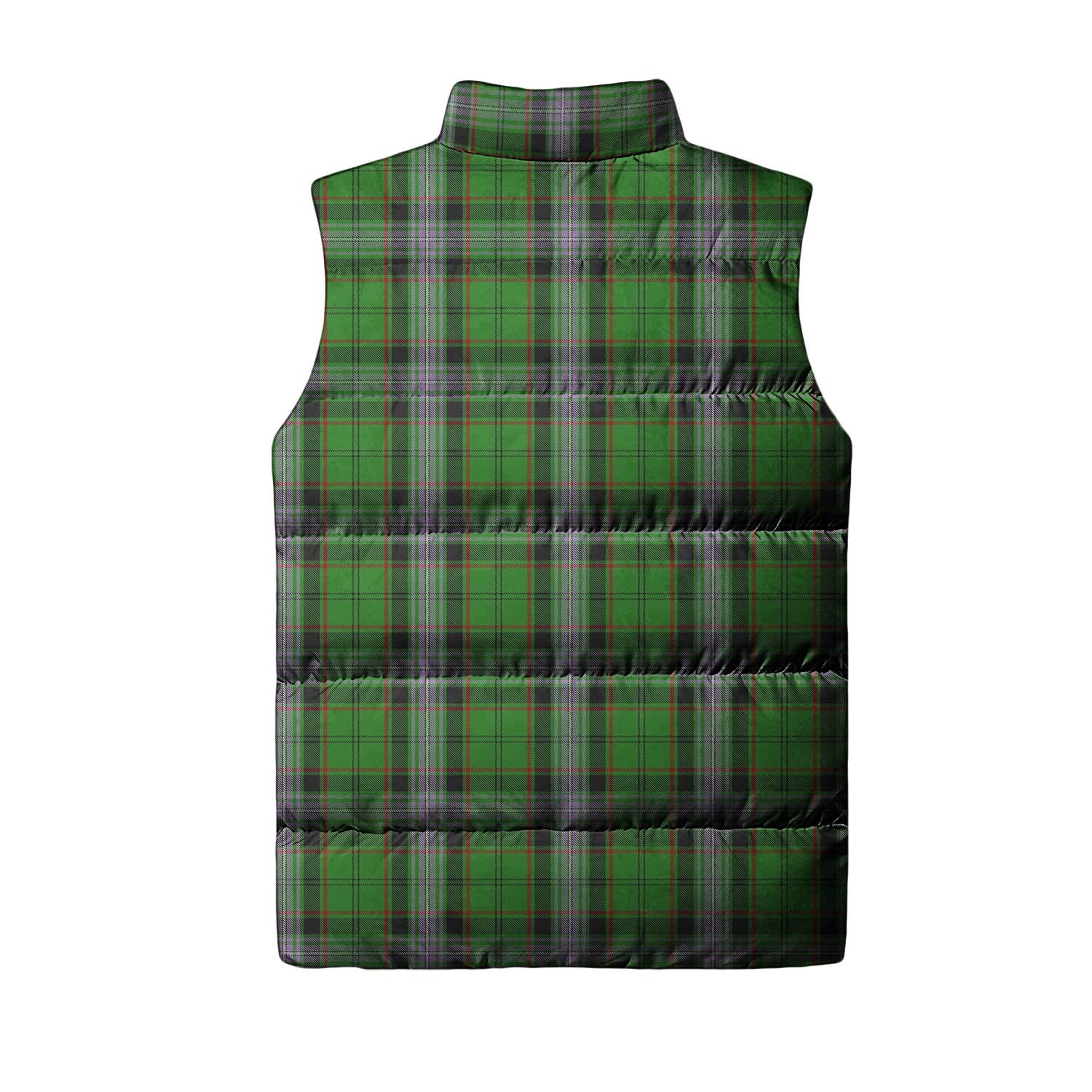 Moss Tartan Sleeveless Puffer Jacket Unisex L - Tartan Vibes Clothing