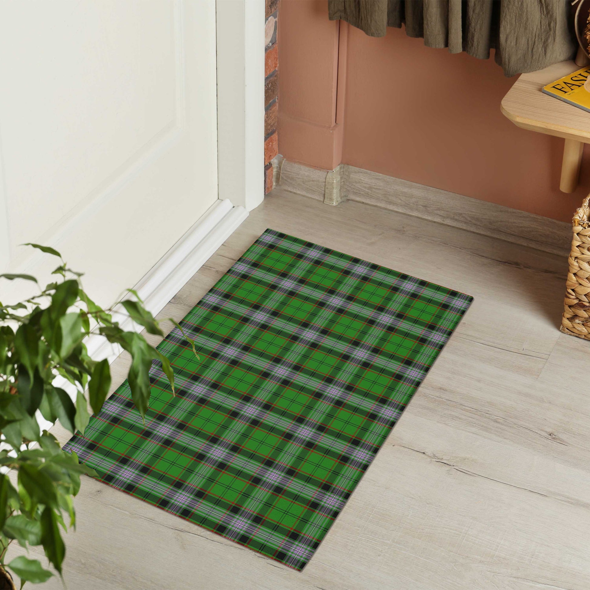 Moss Tartan Rubber Doormat - Tartan Vibes Clothing