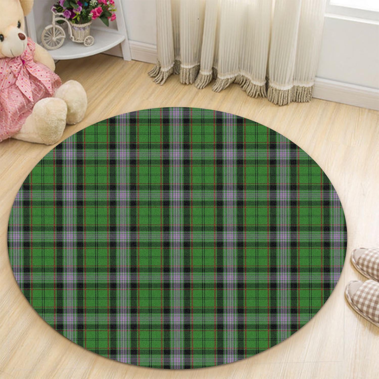 Moss Tartan Round Rug - Tartan Vibes Clothing