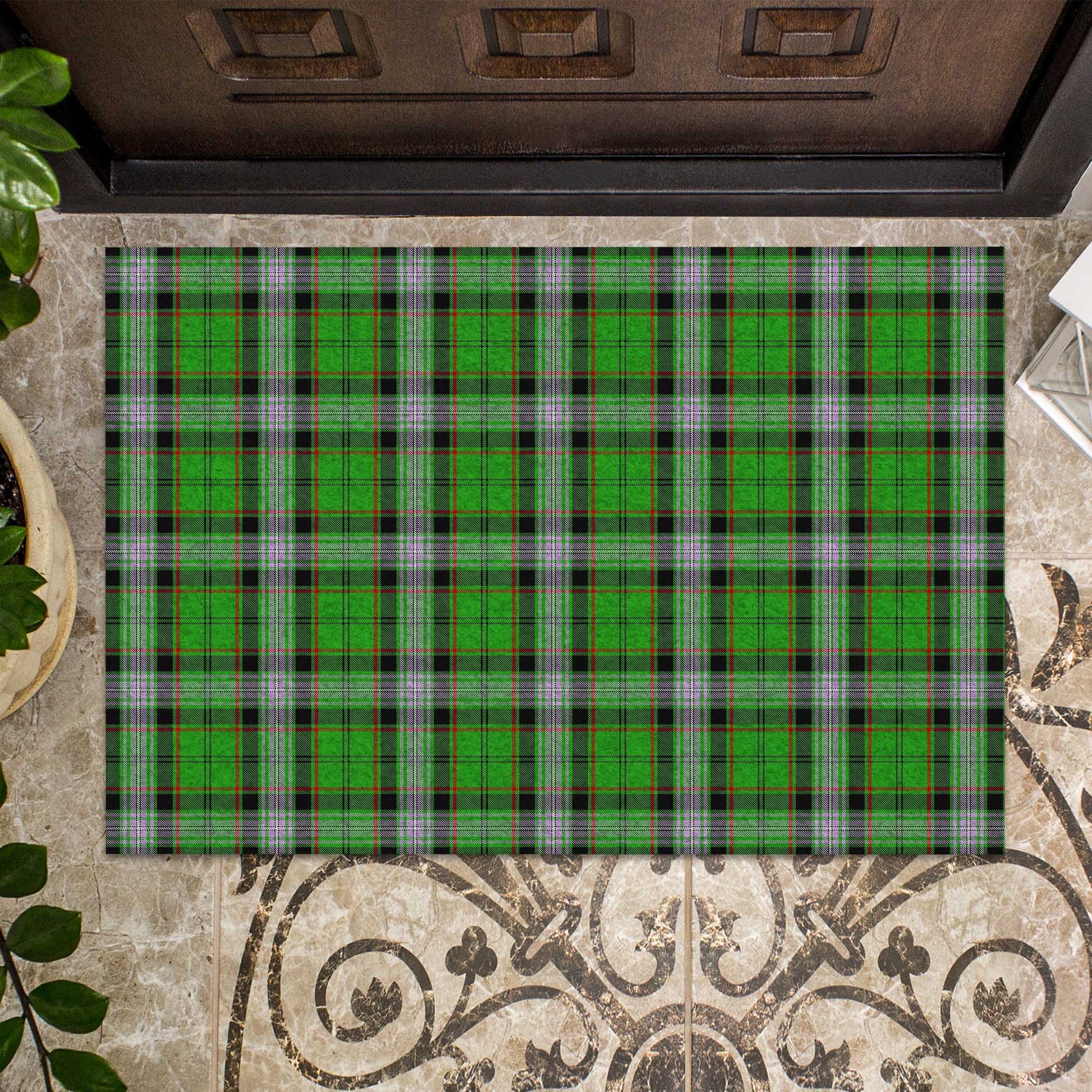 Moss Tartan Rubber Doormat - Tartan Vibes Clothing