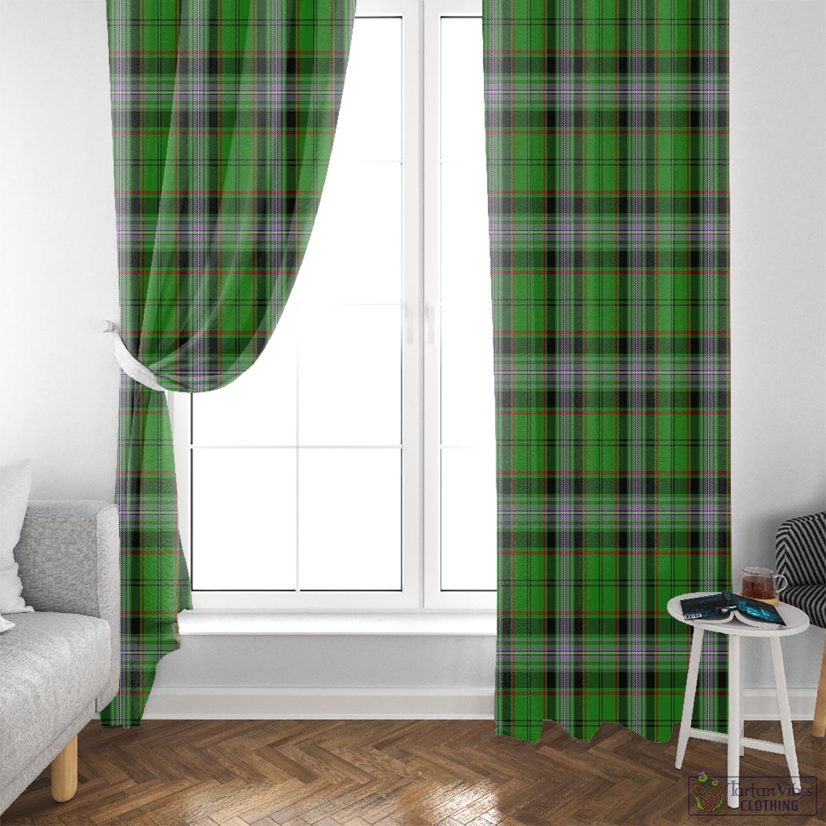Moss Tartan Window Curtain