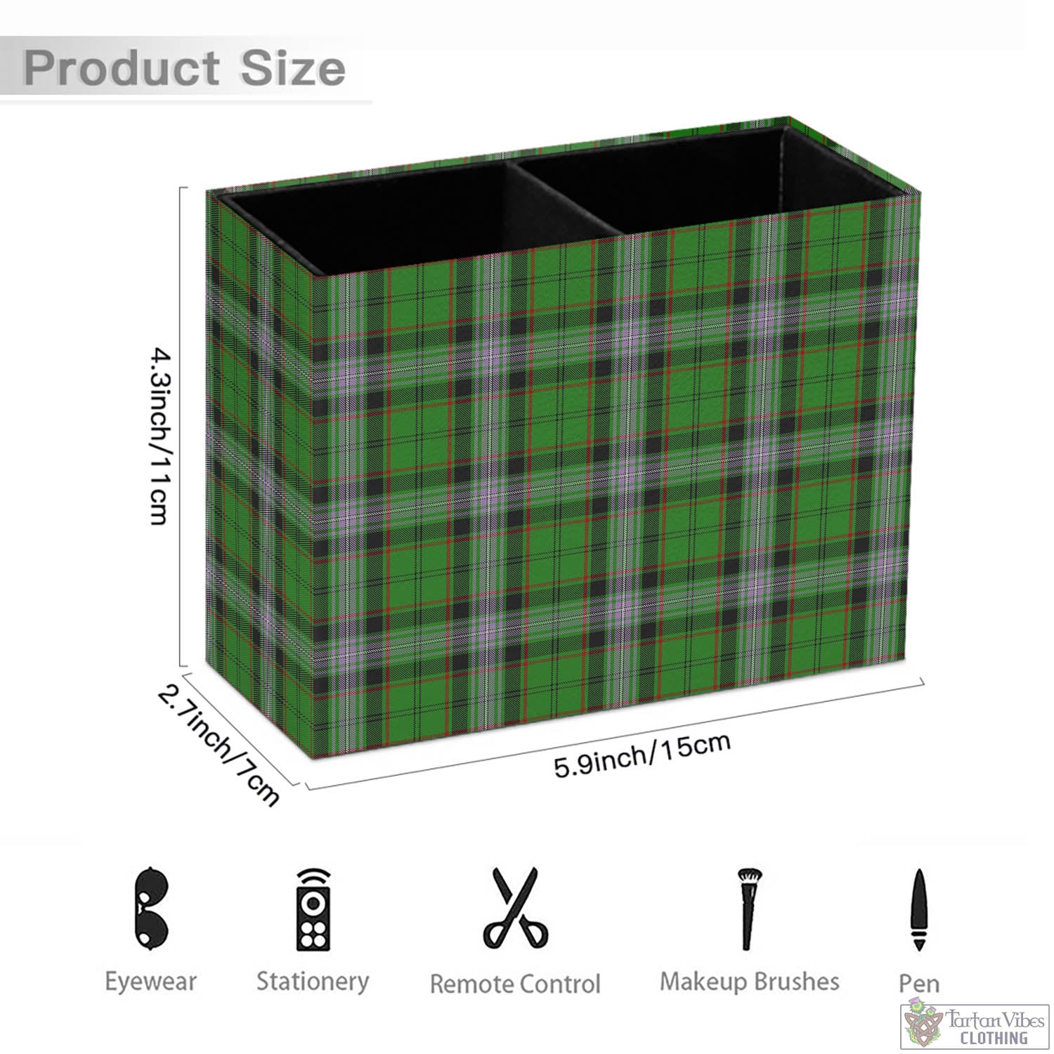 Moss Tartan Pen Holder - Tartan Vibes Clothing