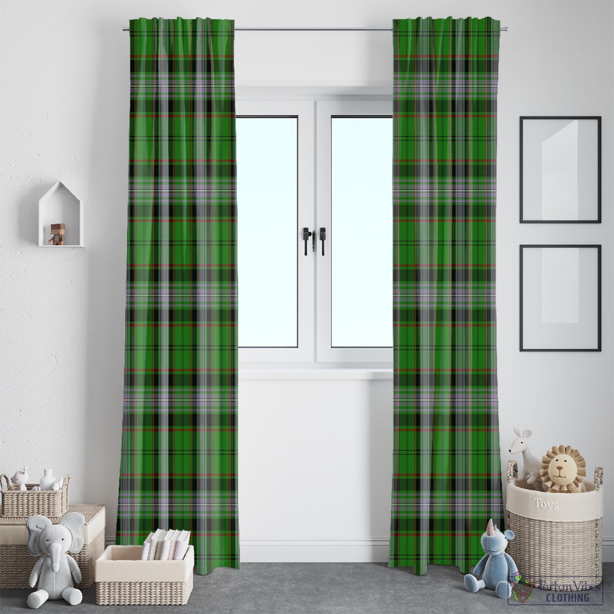Moss Tartan Window Curtain