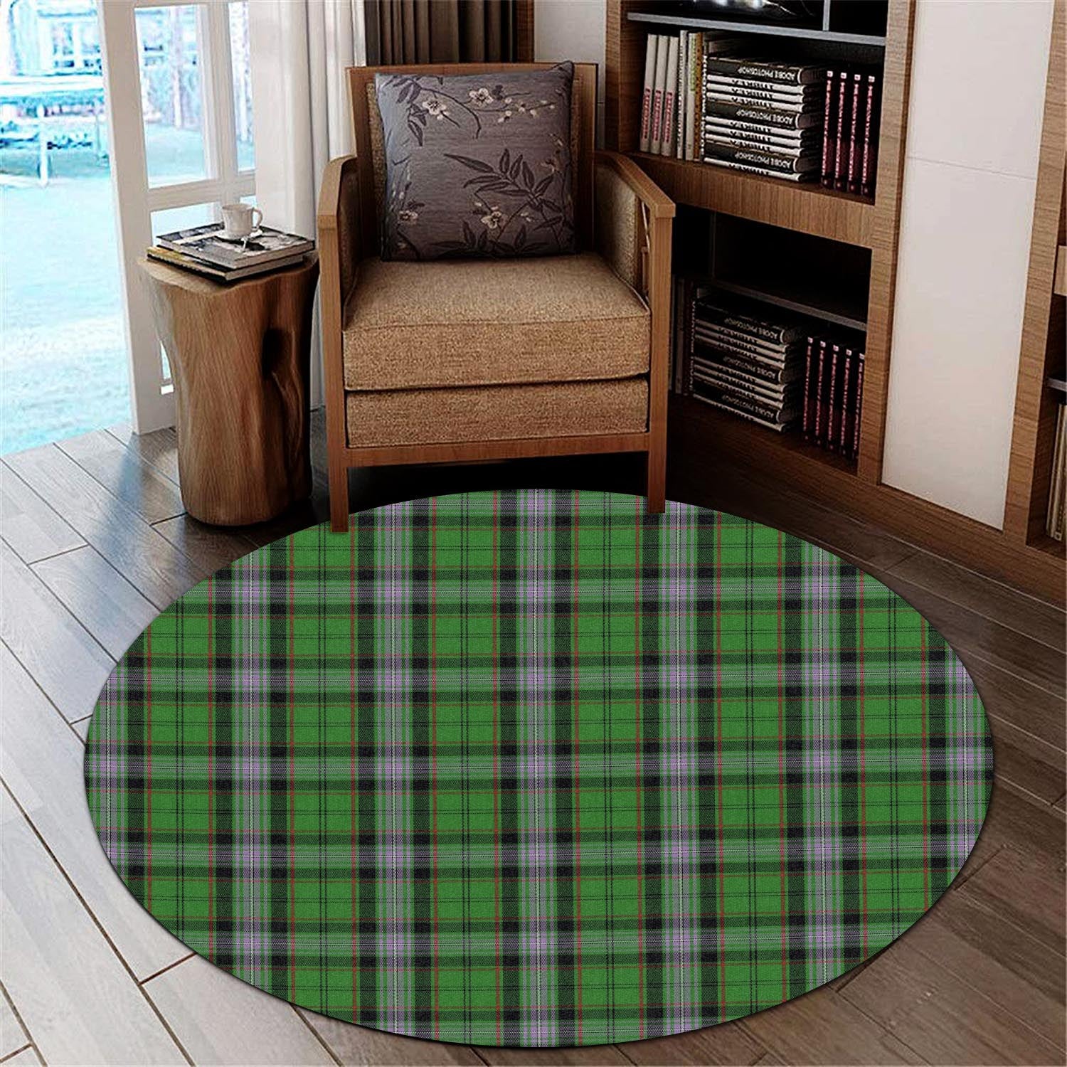 Moss Tartan Round Rug - Tartan Vibes Clothing