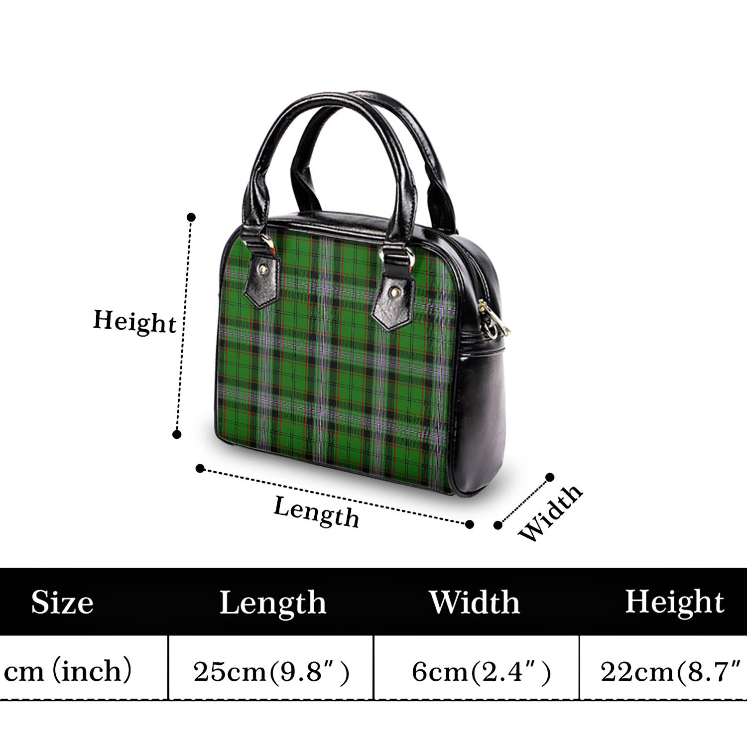 Moss Tartan Shoulder Handbags - Tartan Vibes Clothing