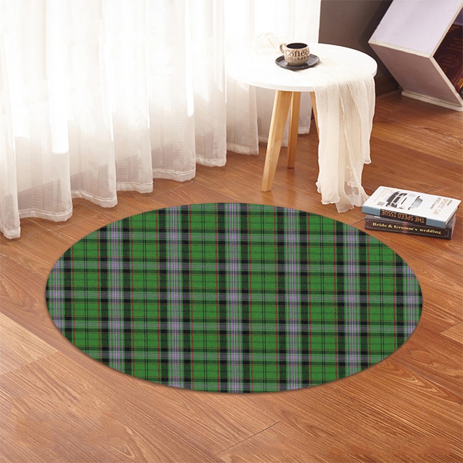 Moss Tartan Round Rug - Tartan Vibes Clothing