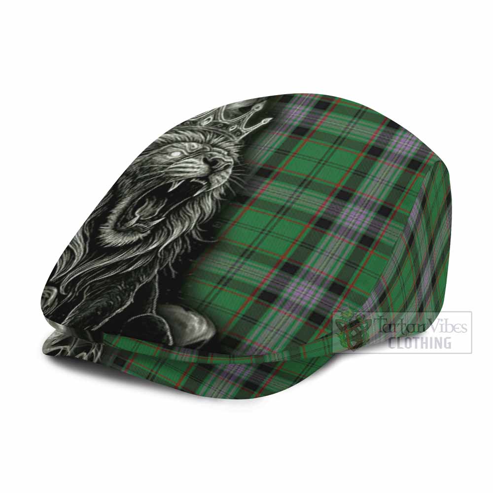 Moss Tartan Flat Cap, Jeff Cap Roaring Lion Heritage - Tartan Vibes Clothing