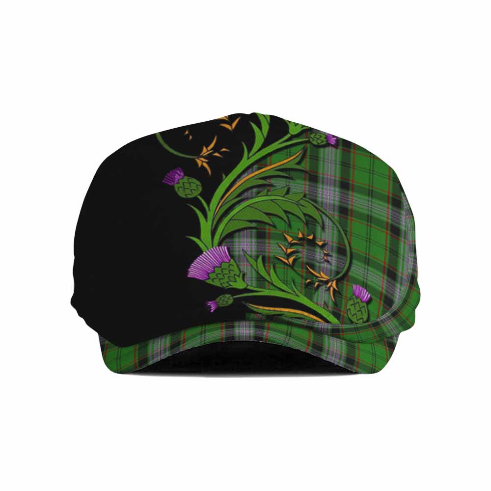 Moss Tartan Flat Cap, Jeff Cap Scottish Thistle Pride Heritage Art Flat Cap - Tartan Vibes Clothing