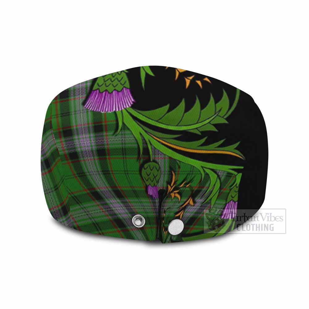 Moss Tartan Flat Cap, Jeff Cap Scottish Thistle Pride Heritage Art - Tartan Vibes Clothing
