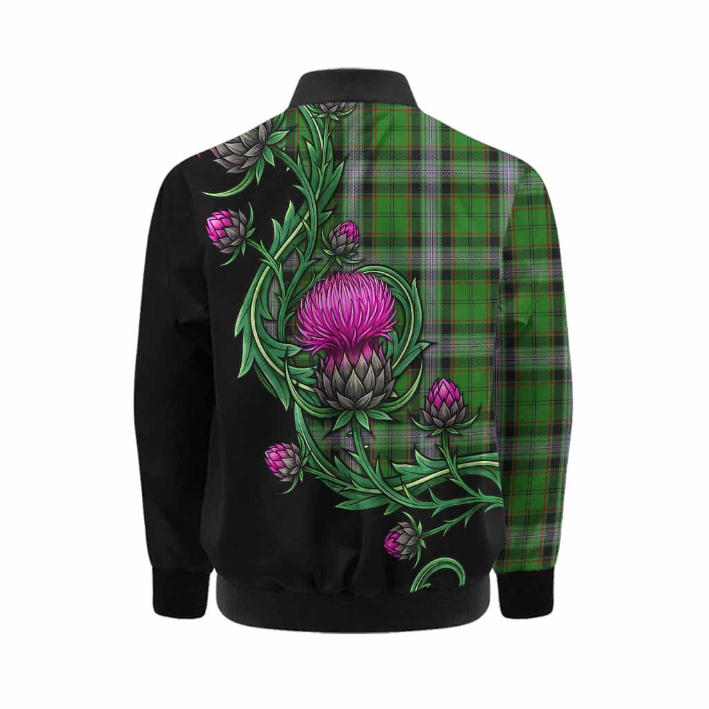 Moss Tartan Kid Bomber Jacket Resilient Scottish Thistle Kid - Tartan Vibes Clothing