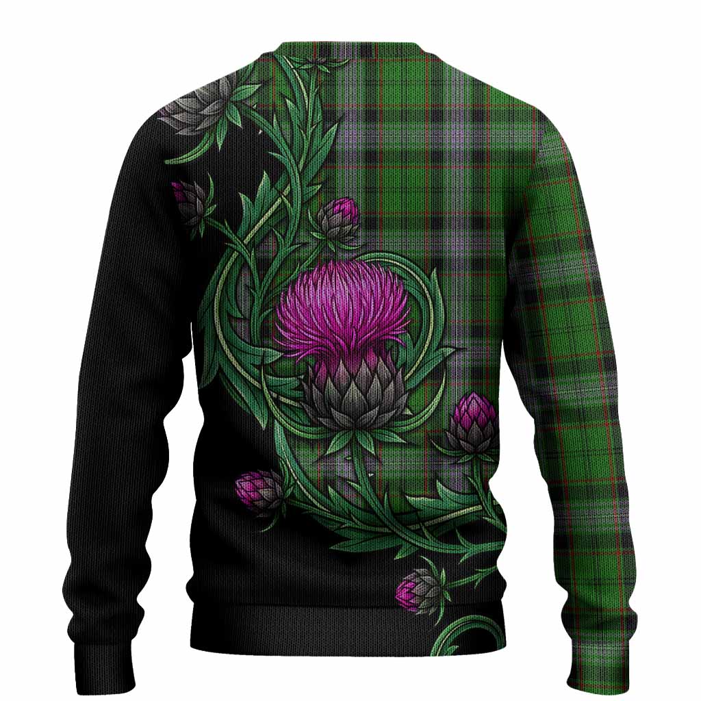 Moss Tartan Knitted Sweater Resilient Scottish Thistle - Tartan Vibes Clothing