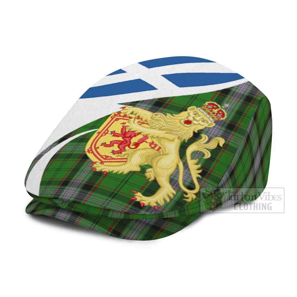 Moss Tartan Lion Rampant Flat Cap, Jeff Cap Classic Scottish Style